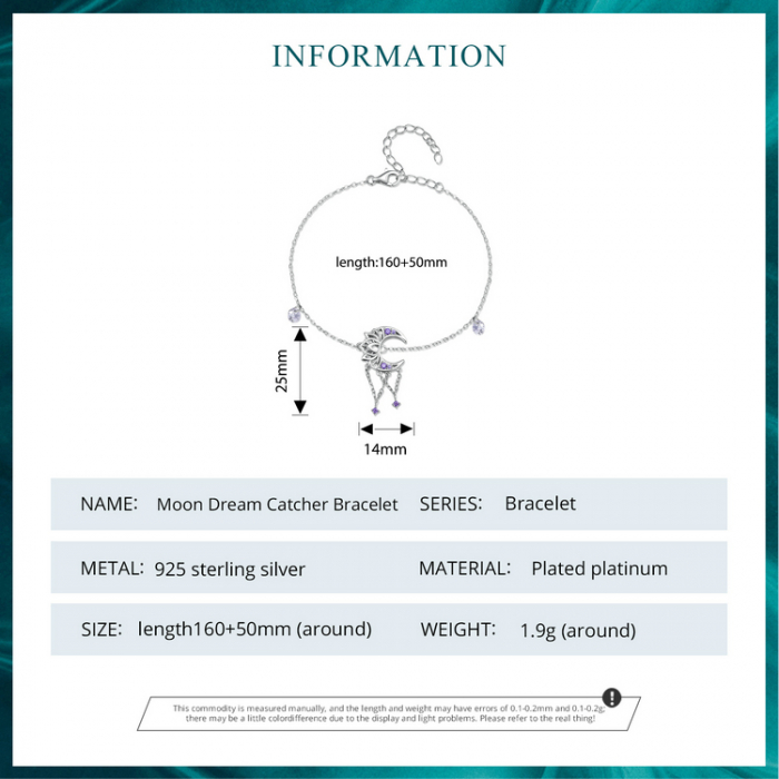 Bratara argint dreamcatcher cu semiluna si lotus [10]
