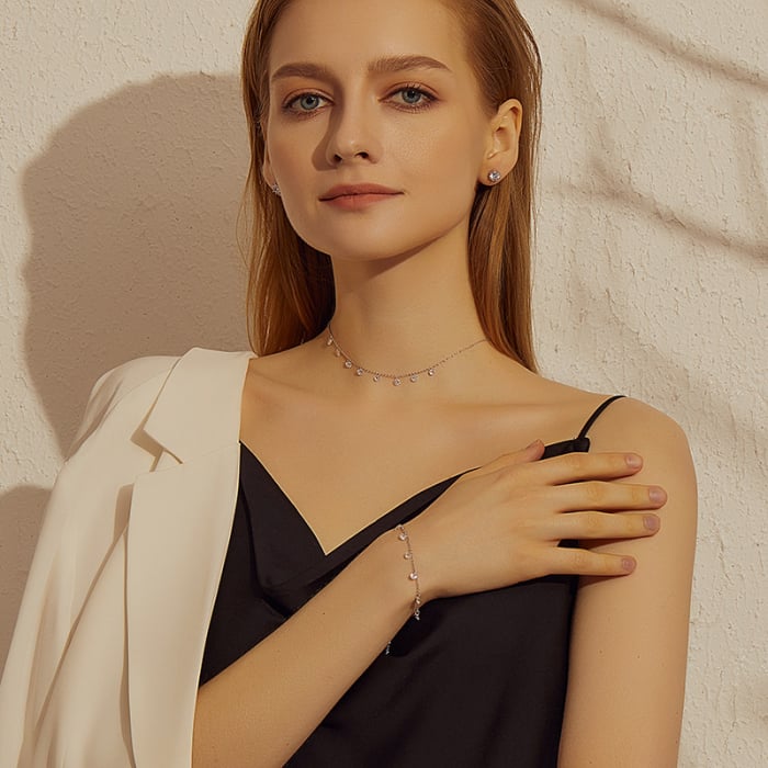 Bratara argint Elf cu zirconii albe [6]