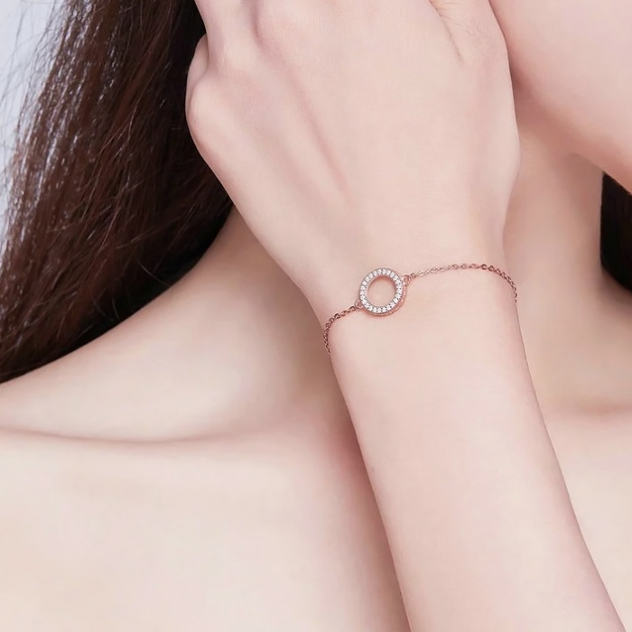 Bratara reglabila din argint geometrica cu zirconii [3]