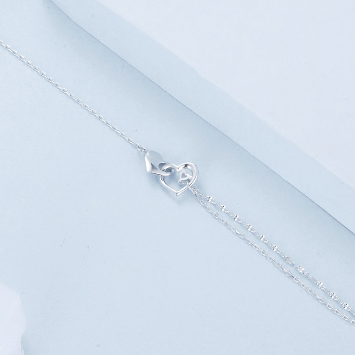 Bratara argint inimi impreunate [5]