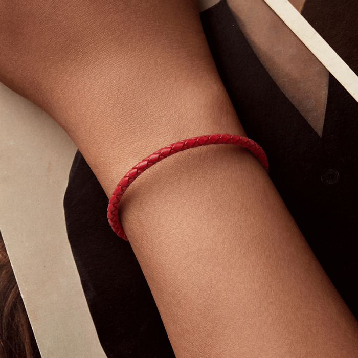 Bratara argint norocoasa cu sfoara rosie [10]