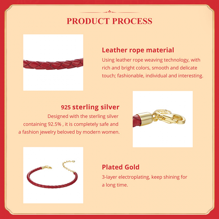 Bratara argint norocoasa cu sfoara rosie [12]