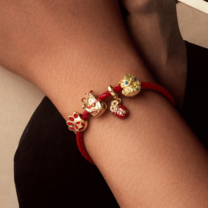 Bratara argint norocoasa cu sfoara rosie [18]