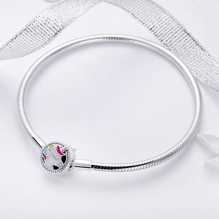 Bratara argint pentru talismane cu Unicorn [3]