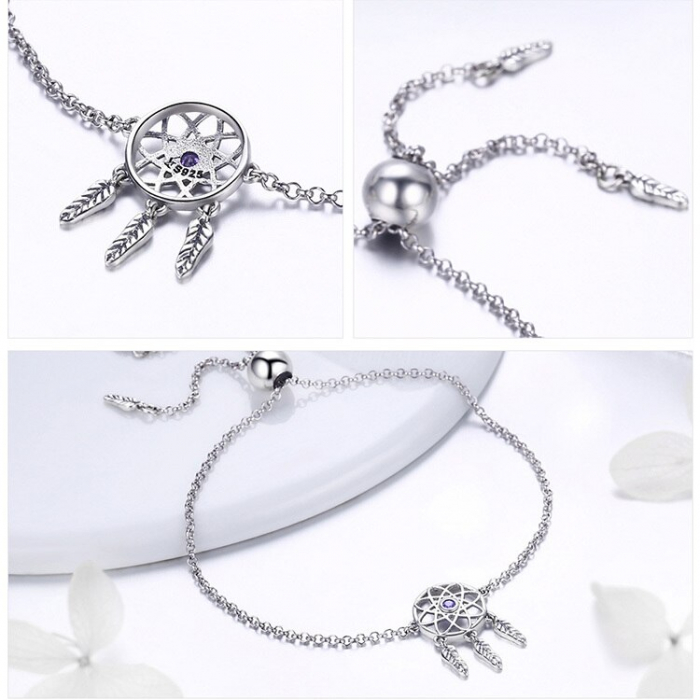 Bratara argint reglabila cu Dream Catcher [2]
