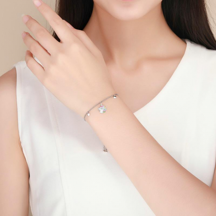 Bratara argint reglabila cu Unicorn [3]