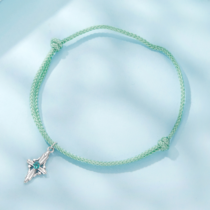 Bratara argint snur cu cruce [9]