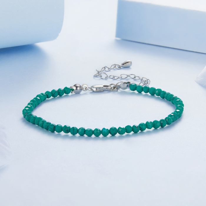 Bratara argint Turcoaz Verde Sintetic [3]