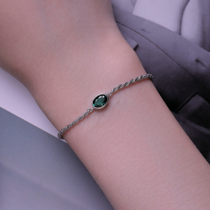 Bratara argint zirconiu verde chopard [2]