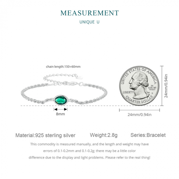 Bratara argint zirconiu verde chopard [12]