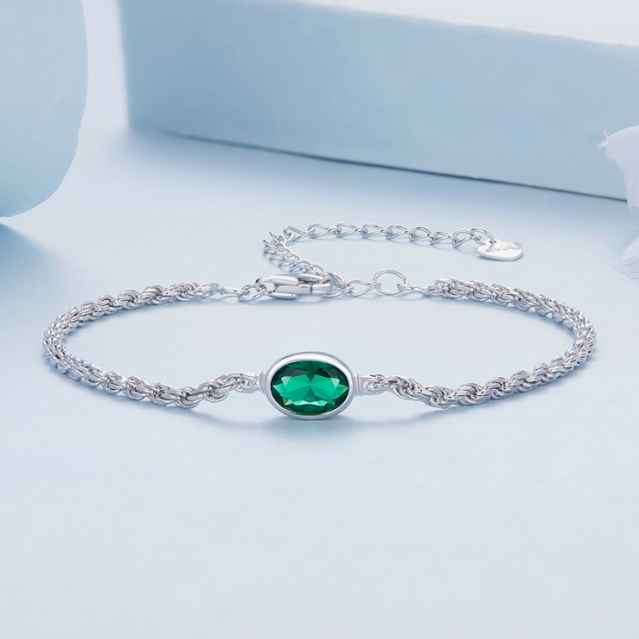 Bratara argint zirconiu verde chopard [3]