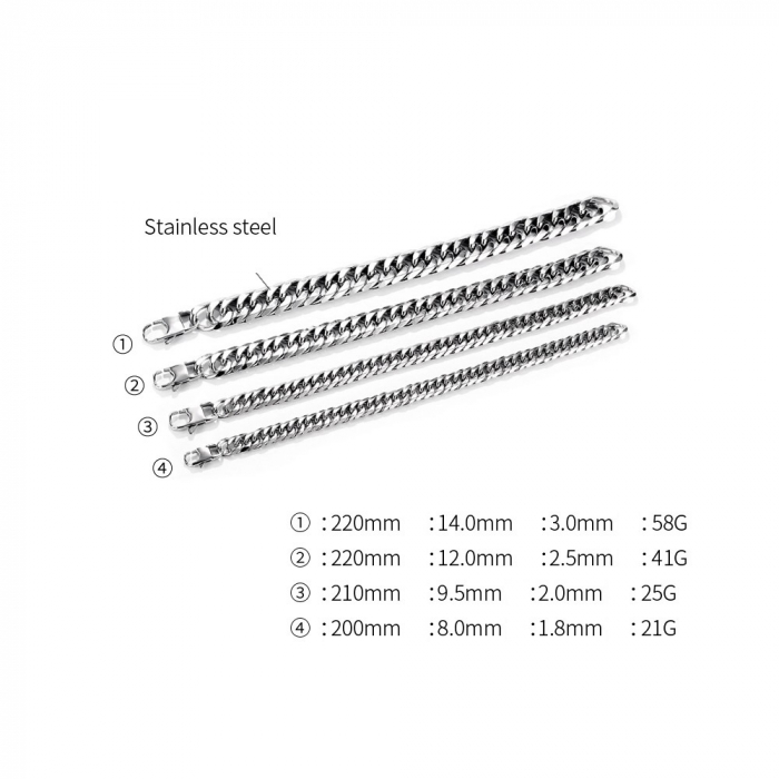 Bratara inox  cubaneza de 10 mm [6]