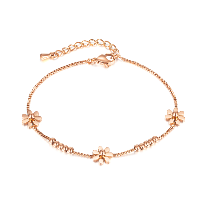 Bratara aurie cu flori delicate – Eleganta si feminitate subtila [1]