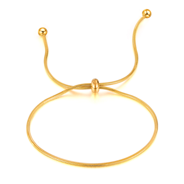 Bratara glezna aurie ajustabila tip sarpe – Minimalism rafinat [1]
