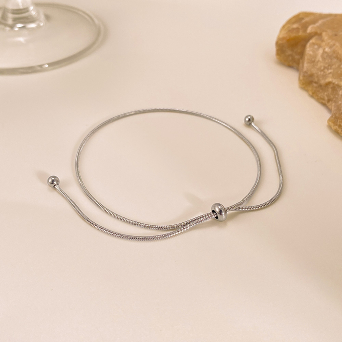 Bratara glezna inox ajustabila tip sarpe – Minimalism si versatilitate [3]