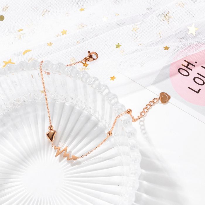 Bratara glezna inox cu inima, puls si smiley [2]