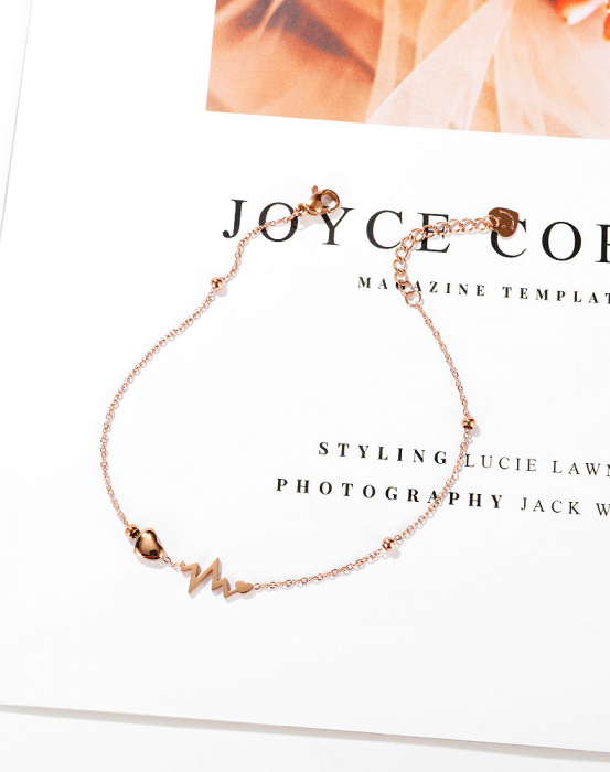 Bratara glezna inox cu inima, puls si smiley [9]