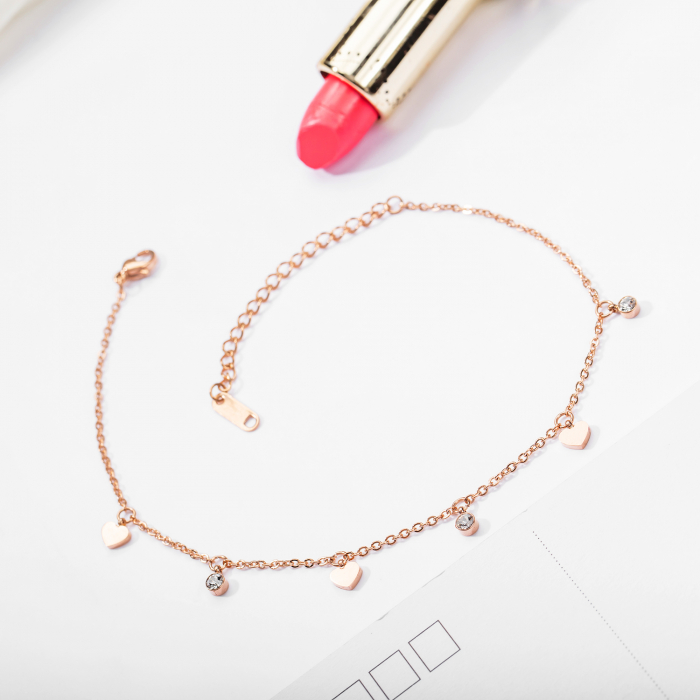 Bratara glezna inox cu inimioare [5]