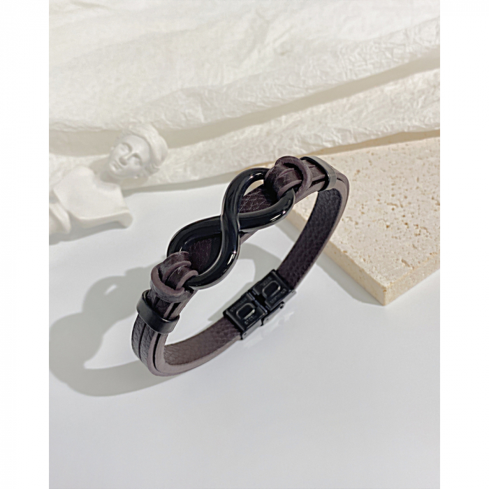 Bratara Infinity piele si inox [3]
