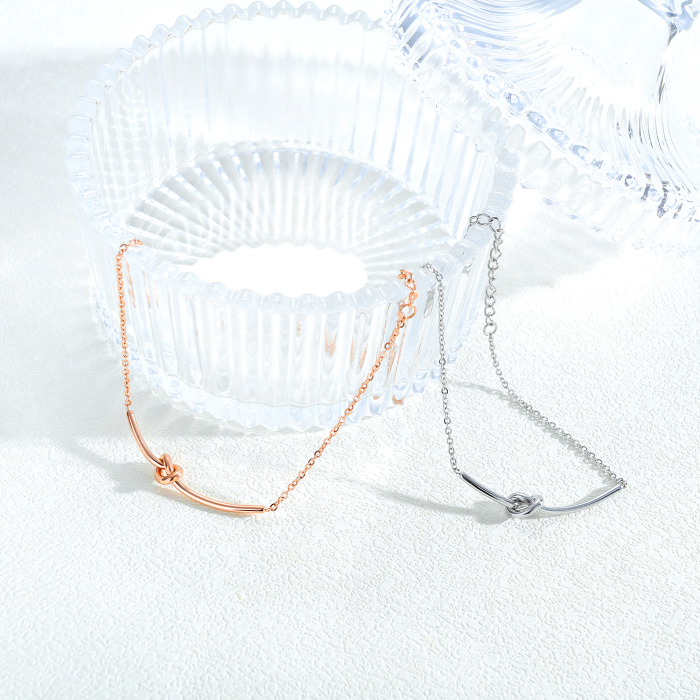 Bratara inox argintie cu nod – Simbol al conexiunii si echilibrului [6]