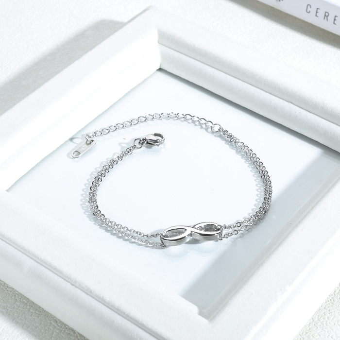Bratara inox argintie cu simbol infinit – Rafinament si legatura eterna [4]