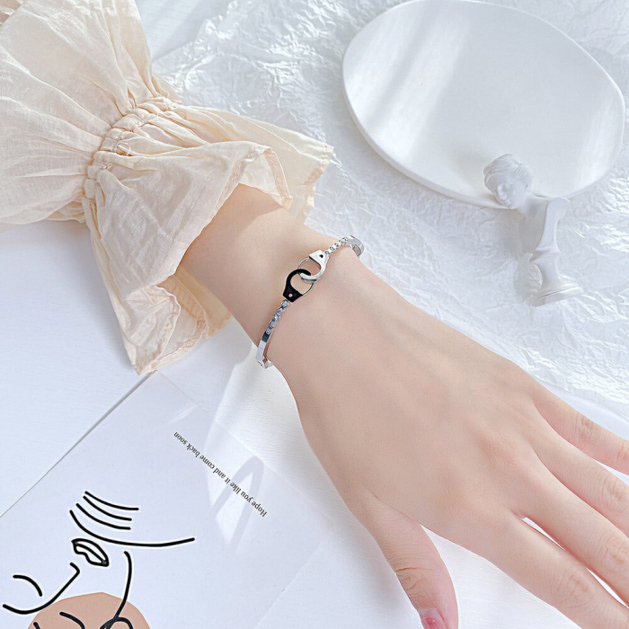 Bratara inox aur roz catuse cu zirconii [3]