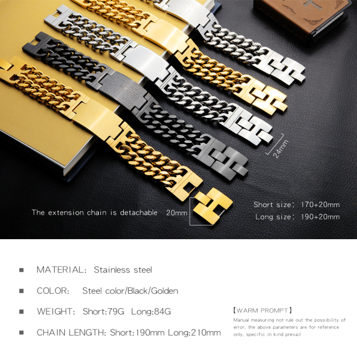 Bratara inox aurie cu cruce si rugaciune – Credinta si eleganta masculina [4]