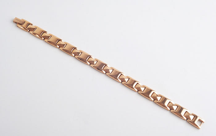 Bratara inox aurie cu magneti, turmalina, germaniu si anioni [6]