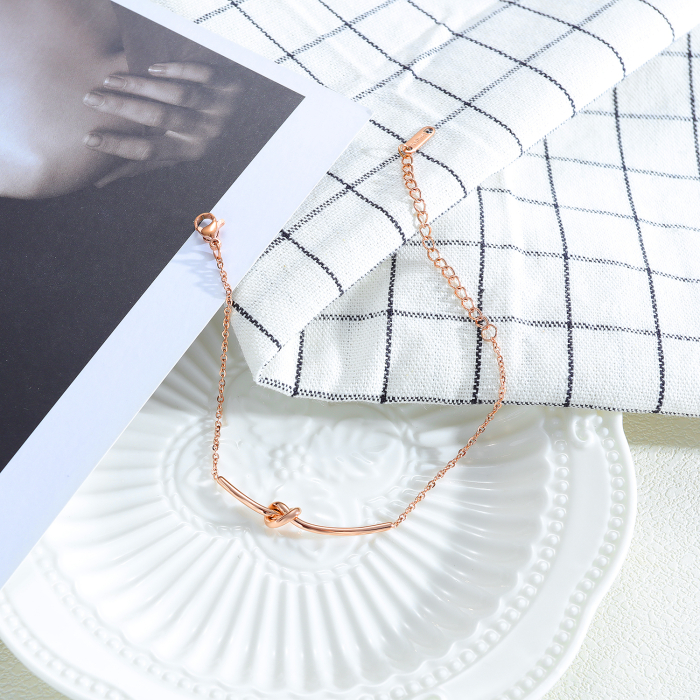 Bratara inox aurie cu nodul iubirii – Simbol al legaturilor durabile [7]