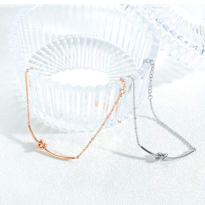 Bratara inox aurie cu nodul iubirii – Simbol al legaturilor durabile [8]