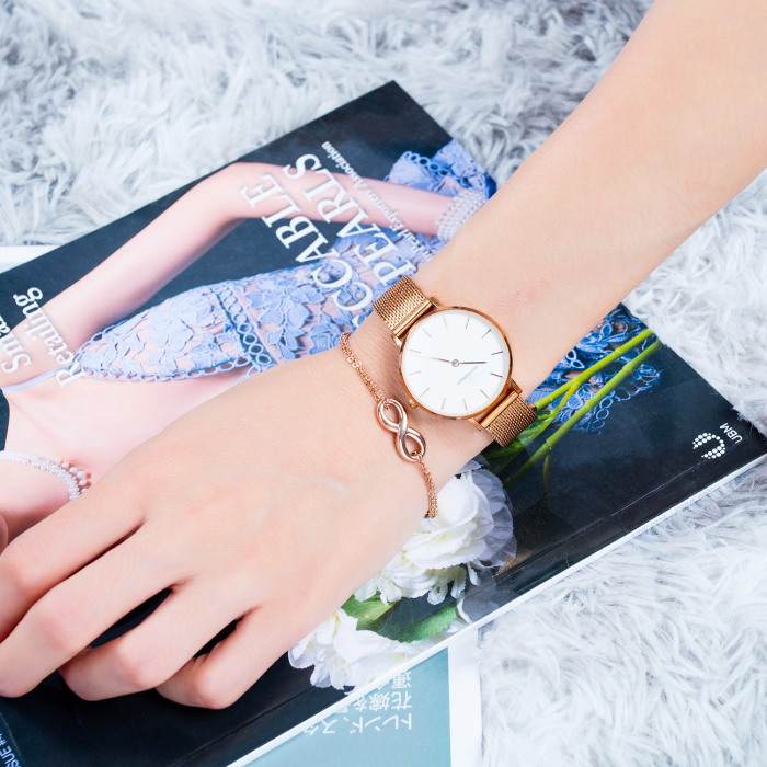 Bratara inox aurie cu simbol infinit – Eleganta si semnificatie eterna [2]