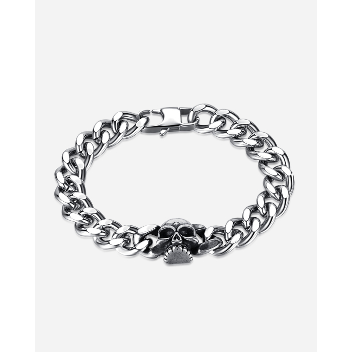 Bratara inox Cap de Mort – Simbol al Rebelului Urban [15]