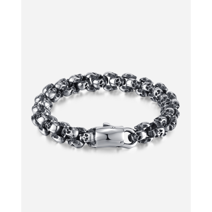 Bratara inox Cranii Gotice – Simbol al Rebelului Urban [15]