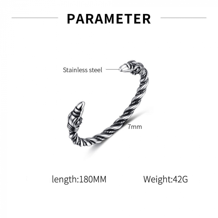 Bratara inox cu capete de soim [2]