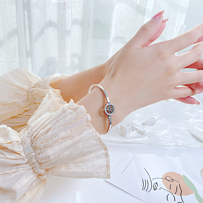 Bratara inox cu copacul vietii si zirconii [4]