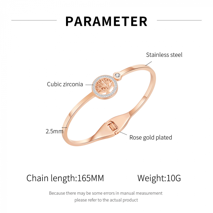 Bratara inox cu copacul vietii si zirconii [2]