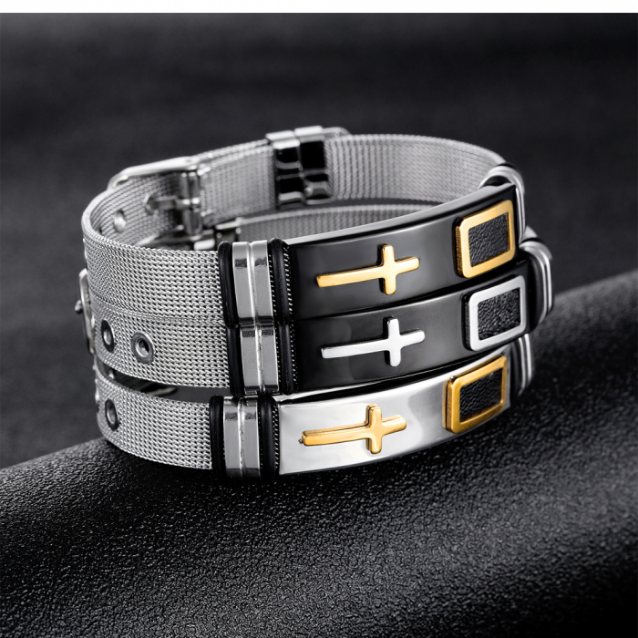Bratara inox cu cruce [4]
