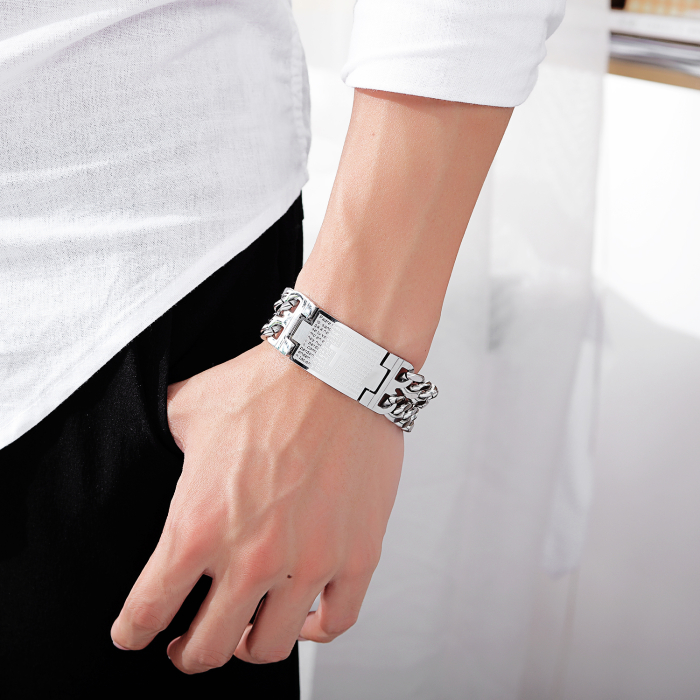 Bratara inox cu cruce – Credinta si forta interioara [9]