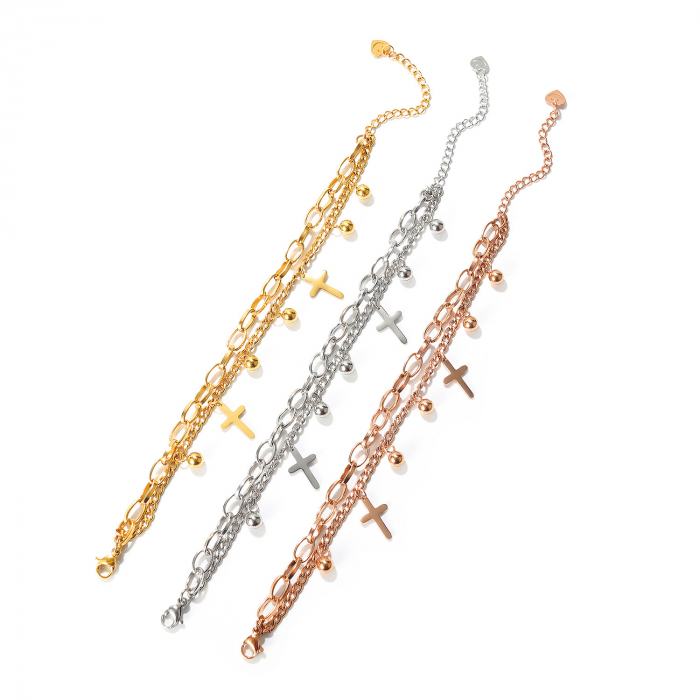 Bratara inox cu cruciulite [6]