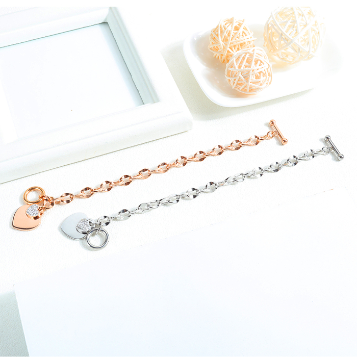 Bratara inox cu inimioara dubla – Rafinament si stralucire discreta [7]