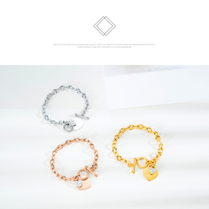 Bratara inox cu inimioara dubla – Rafinament si stralucire discreta [11]