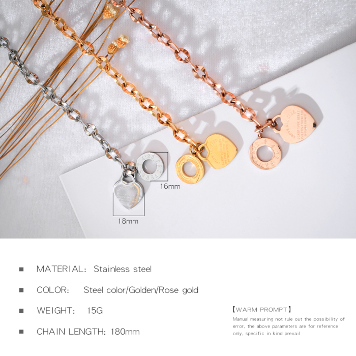 Bratara inox cu inimioara gravata – Simbol al elegantei si al sentimentelor pure [3]