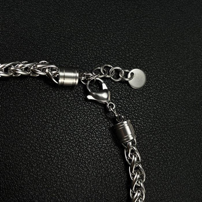 Bratara inox cu Ochi de Tigru si Craniu [14]