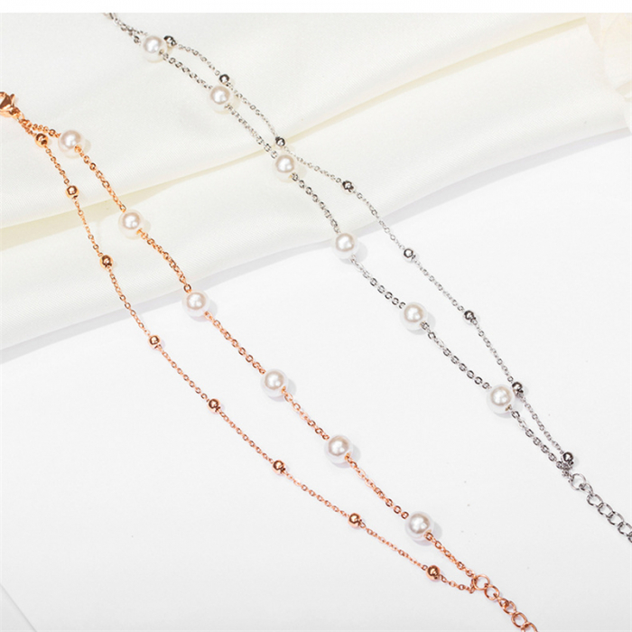 Bratara inox cu perle sintetice [3]