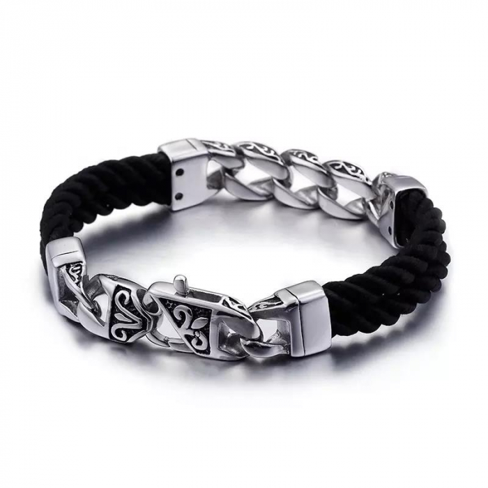 Bratara inox Totem cu franghie [2]