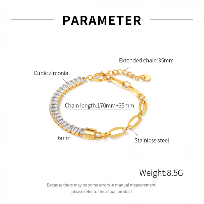 Bratara inox cu zirconii Elegance [5]