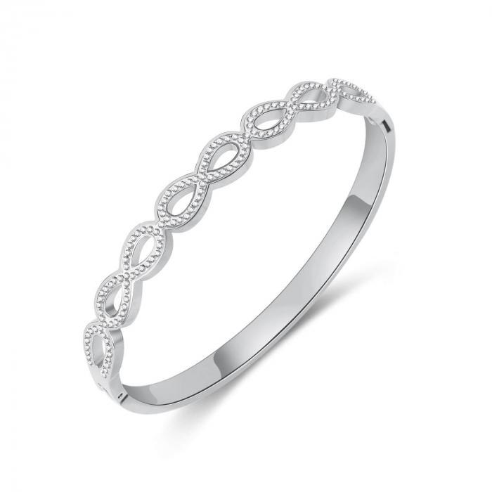 Bratara inox Dragoste Infinita cu zirconii [6]
