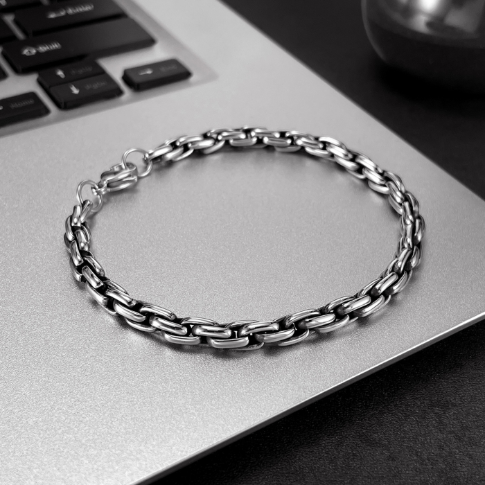 Bratara inox Lant Bizantin Slim – Stil Clasic si Versatil [8]