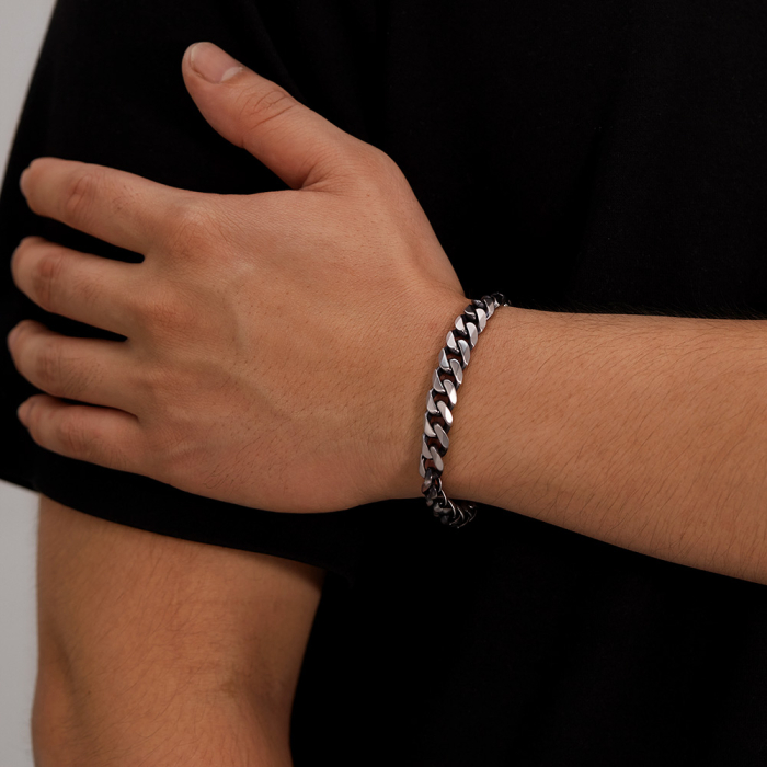 Bratara inox Lant Cubanez impletit – Stil Clasic si Masculin [4]