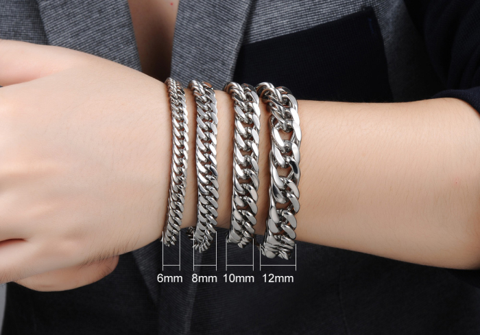 Bratara inox lant cubanez – Putere si rafinament masculin [7]